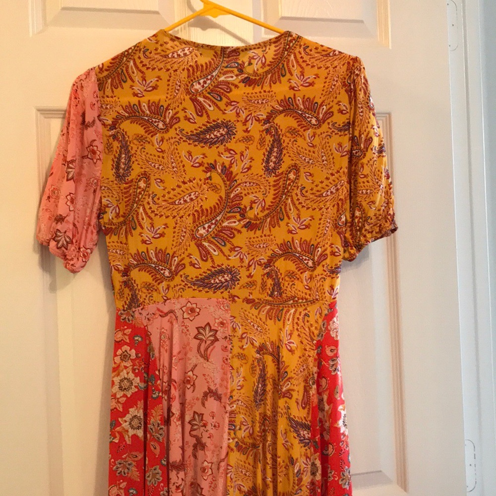 Zara patchwork midi dress sz small - Picture 5 of 7